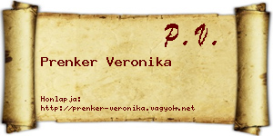 Prenker Veronika névjegykártya